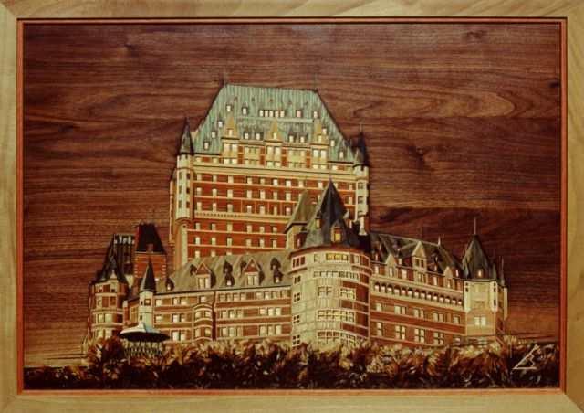 Marqueterie d'un chateau