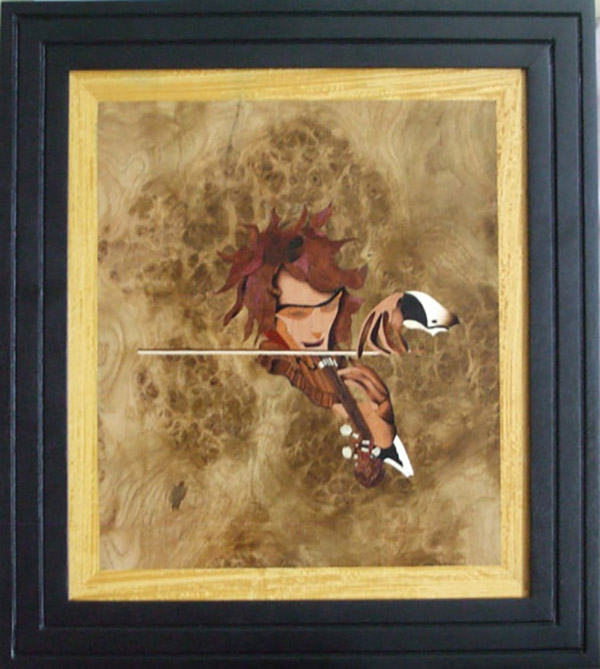 Marqueterie Violoniste Terminé