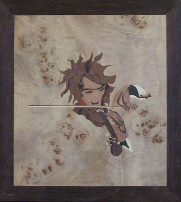 Marqueterie violonistte foncé